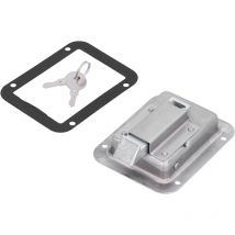 Jeffergarden Loquet de porte à palette en acier inoxydable 304, serrure de bote à outils, montage encastré avec 2 clés pour camions de pompiers de