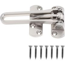 Basetbl - Loquet de Porte pour sécurité de la maison, barre oscillante, verrous de porte d'entrée secondaire pour maison, hôtel, appartement (Argenté)