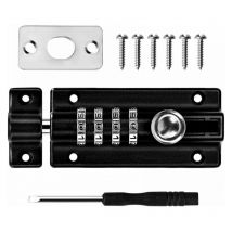 Cyslmuk - Loquet de Verrouillage à Combinaison Verrou à Combinaison à 4 Chiffres Verrou de Porte à Code Mécanique Serrure Sans Clé Glissière Verrou