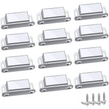 Loquet Magnetique, 12 Pièces Aimants loqueteaux magnétiques Placard Aimant Puissant Robuste Jusqu'à 6kg, Pour Tiroirs Porte de Douche Aimanté Armoire