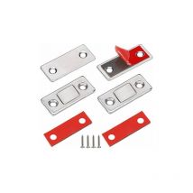 Loquet Magnetique Aimant Porte Placard 2 Pièces Très Mince Loqueteau Magnétiques à Coller Aimant Fermeture Adhesif Meuble Aimant Puissant pour Porte