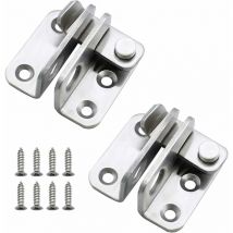 Triomphe - 2 Pièces Loquet Porte Cadenas Droit Ouvert Moraillon Cadenas Verrou de Porte à Pêne Petite Antivol Loquet Acier Inoxydable avec 8 Vis