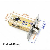 Loquet Tubulaire Porte Mortice Vis Poignée Interne 40mm fourche