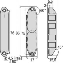 Progress - Loqueteau Super Polair décoratif zamak noir mat force 8 kg - pose en applique