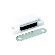 Loqueteau Magnétique Gache Fixe Blanc 12kg 1 Pce Vynex