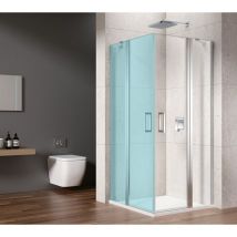 Gelco - loro Porte de douche pour coin entrée 900 mm, verre clair