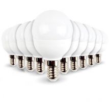 Los mit 10 LED-Lampen E14 Mini Globe 5,5 w 470 Lumen Gl. 40 w. Farbtemperatur: Warmweiß 2700K