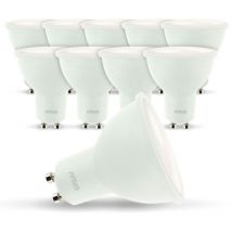 Los mit 10 LED-Lampen GU10 7W Äq. 60W Farbtemperatur: Warmweiß 2700K