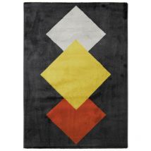 Thedecofactory - losange - Tapis lumineux effet laineux motifs losanges multicolore 120x170
