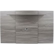 Wall Mounted TV Back Panel Grey Oak Living Room Floating Entertainment Media