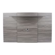 Netfurniture - Extendable Fixed tv Wall Panel - mdp - L22 x W136 (Extendable Upto 150 cm) x H90.3 cm - Grey Oak Effect - Flat Packed