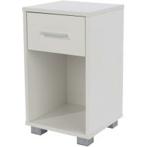 Bedside 1 Drawer White Gloss Bedroom Home Living Furniture Nightstand Unit