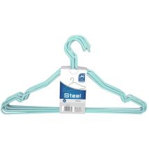 Mondex - Lot De 10 Cintres Fil Couleurs Assorties Bleu-Marron 39 Cm