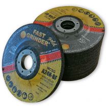 Disques à meuler ébarber 115 mm, acier & inox, moyeu déporté - 10 disques