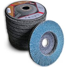 Lot 10 disques plats a lamelles zirconium 125 mm grain 40