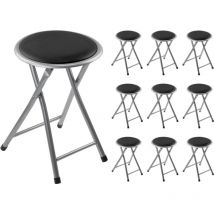 7house - Lot 10 Tabourets Bas Pliables 30x31x45cm