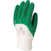 Lot de 12 - Gants Manutention latex crépé vert qualité supérieure Taille 9