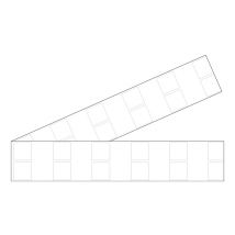 Novap - Lot 2 bandes 52mm x 1m - Double carrés Blanc - 4640730