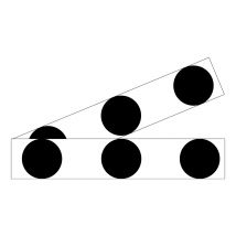 Lot 2 bandes 52mm x 1m - Ronds Noir - 4640020