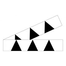 Lot 2 bandes 52mm x 1m - Triangles Noir - 4640303