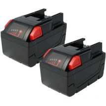 2x Batteries compatible avec Milwaukee V28 hx Bohrhammer, V28 iw Schlagschrauber outil électrique (4000 mAh, Li-ion, 28 v) - Vhbw