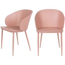 Boite A Design - Chaise design, Lot 2 chaises design Gigi Rose en Plastique