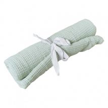 Chemin de table en coton et lin vert clair 45 x 150 cm - cuadro 8948