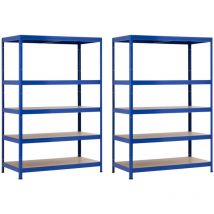 Thinia Home - Lot de 2 étagères modulaires avec 5 étagères réglables 180x120x60cm 1250Kg