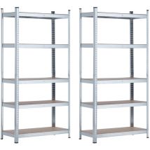 Orion91 - Lot 2 étagères modulaires, avec 5 étagères réglables, 180x90x40cm 875Kg