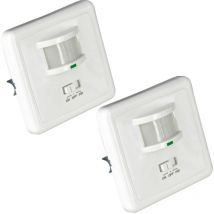7hsevenon - Lot 2 interrupteurs avec détecteur de mouvement infrarouge et détecteur crépusculaire