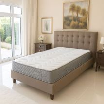 Nuits D'or - Lot 2 Matelas 90x190 Mousse hr 35 Kg/m3 - 24 cm - Soutien Ferme + 2 Oreillers Mémoire de Forme + 2 Protèges Matelas offerts