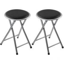 7house - Lot 2 Tabourets Bas Pliants 30x31x45cm