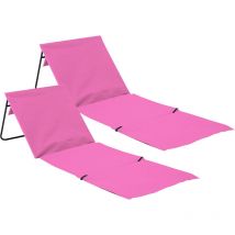 Thinia Home - Lot 2 Tapis de Plage Pliable avec Dossier 153x51x42cm