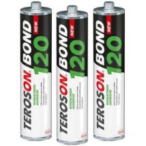 Teroson - Lot 3 cartouches - loctite bond 120 colle mastic pare-brise