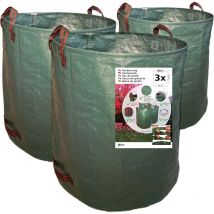 Debuns - Lot 3X 300 Lt Sac Dechets Verts 2eme Generation Sac De Jardin Dechet Big Bag Jardin Poubelle De Jardin Sac Gravat Sac Jardinage Dechets Sac