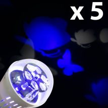 Lot 5 Ampoules led E27 projecteur motifs Eclairage enfants