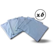 Lot 5 lavettes micro surfaces vitrées Nettoyage sans traces 3939 cm - Quantité x 6 lots - Lot 5 lavettes microfibres