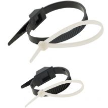 Lot 50 colliers de câblage - Noirs et Blancs Zenitech