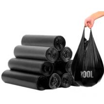 Lot 500 sacs poubelle noirs 110L litres avec anses rouleaux sac à déchets