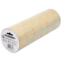 Lot 6 rouleaux adhesif emballage transparent 48 mm x 66 mètres polypropylene