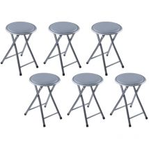 7house - Lot 6 Tabourets Bas Pliables 30x31x45cm