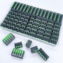 Jalleria - Lot Connecteurs Électriques Cosses et Kits, 75 Pièces Connecteur Électrique Rapide Raccord Électrique, Connecteur de Fil Compact