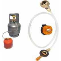 Lot d'adaptateurs de cartouches de gaz pour tuyau de gaz - Adaptateur de cuisinière à gaz - Connecteur convertisseur en cuivre - Compatible avec