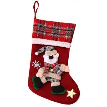 Lot de 1 Bas de Noël, Chaussettes du père Noël, pour Décoration de Bas de Noël Sac, Sac de Bonbons, Sac Cadeau,chaussettes de bonbons, sacs cadeaux