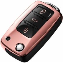 Lot de 1 étui de protection de clé pour Volkswagen pour, Skoda/Sciat/Jetta MK1-MK6 Polo r/gti Golf/Rabbit/MK5 Beetle gls Tiguan soft tpu smart remote