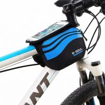 Trimec - Lot de 1, pochette pour porte-vélos avec pochette étanche pour téléphone portable, 2 poches latérales pour porte-vélos, convient à tous les