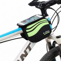 Trimec - Lot de 1, pochette pour porte-vélos avec pochette étanche pour téléphone portable, 2 poches latérales pour porte-vélos, convient à tous les