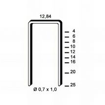 Alsafix - 10 000 agrafes galvanisées A-08 - 12,84 x 8 x d. 0,7 x 1 mm - 6A-081