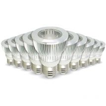 Lot de 10 Ampoules led E27 PAR20 7W Eq 50W Température de Couleur: Blanc neutre 4000K
