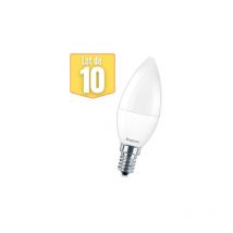 Braytron - Lot de 10 ampoules led flamme 6.5W (Eq. 45W) E14 3000K